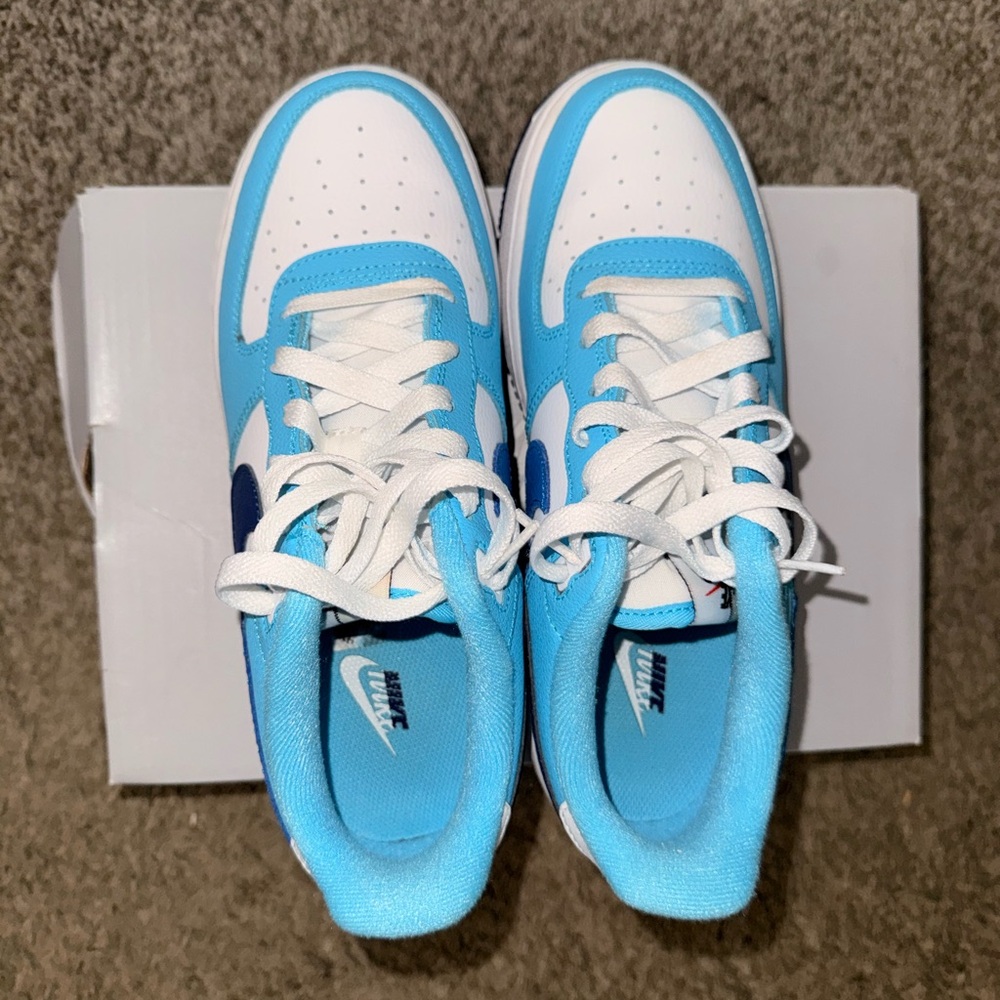 Vibrant Blue and White Athletic Shoes - Picture 3 of 3